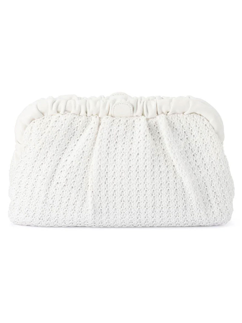 OLGA BERG AMALIA WOVEN CLUTCH