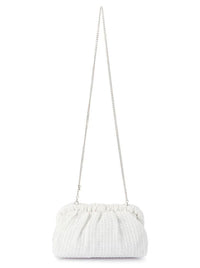 OLGA BERG AMALIA WOVEN CLUTCH