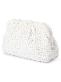 OLGA BERG AMALIA WOVEN CLUTCH