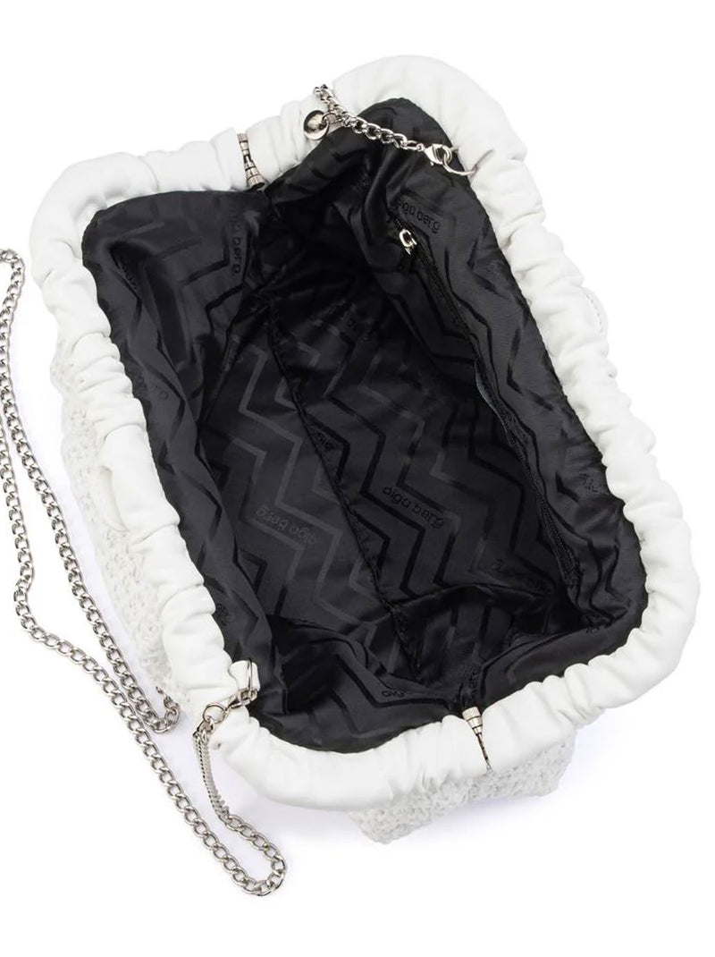 OLGA BERG AMALIA WOVEN CLUTCH