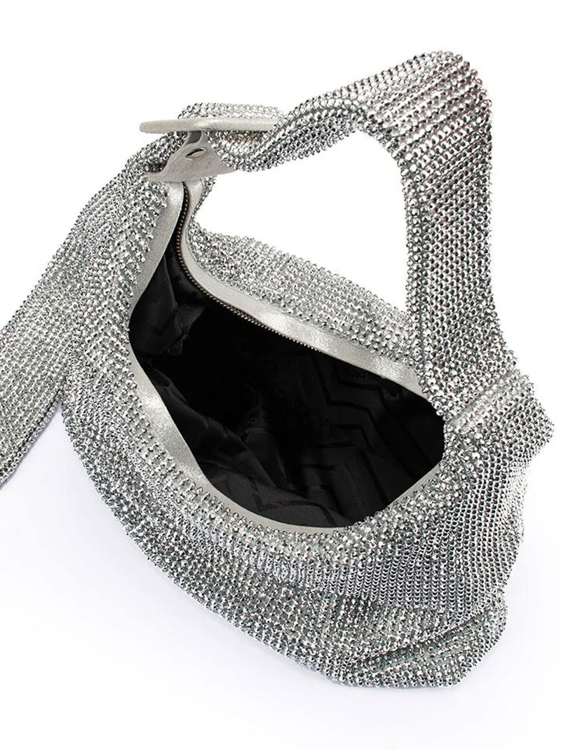 OLGA BERG CALYPSO CRYSTAL MESH BAG