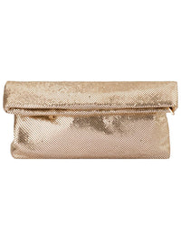 OLGA BERG CLEM OERSIZED MESH CLUTCH