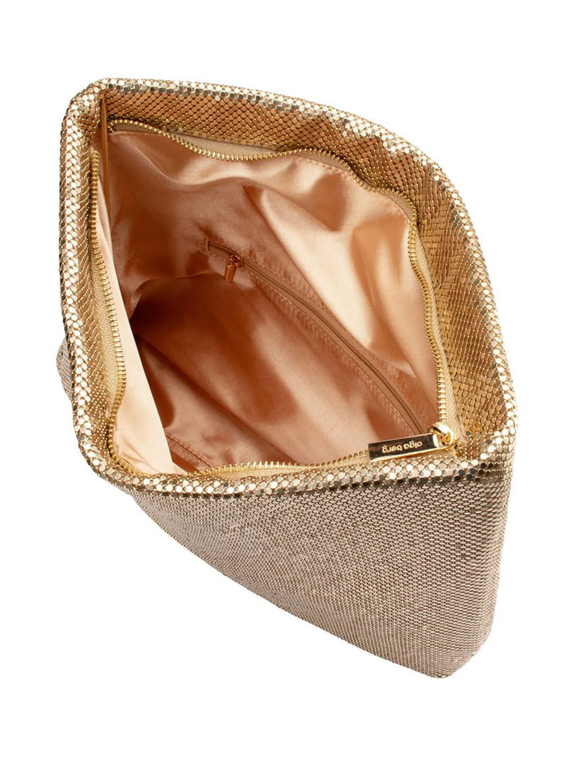 OLGA BERG CLEM OERSIZED MESH CLUTCH