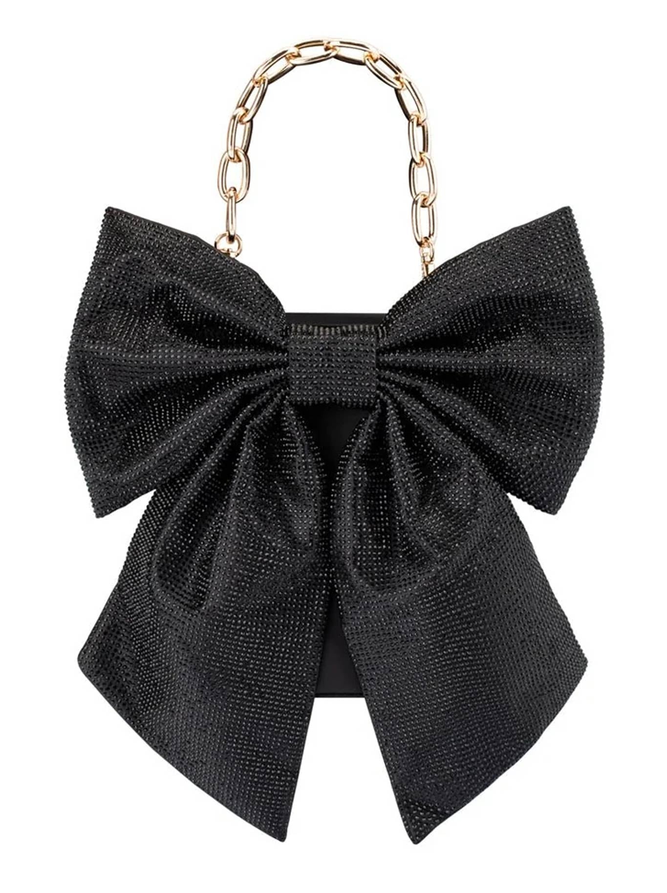 OLGA BERG DREW CRYSTAL BOW BAG