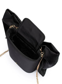 OLGA BERG DREW CRYSTAL BOW BAG