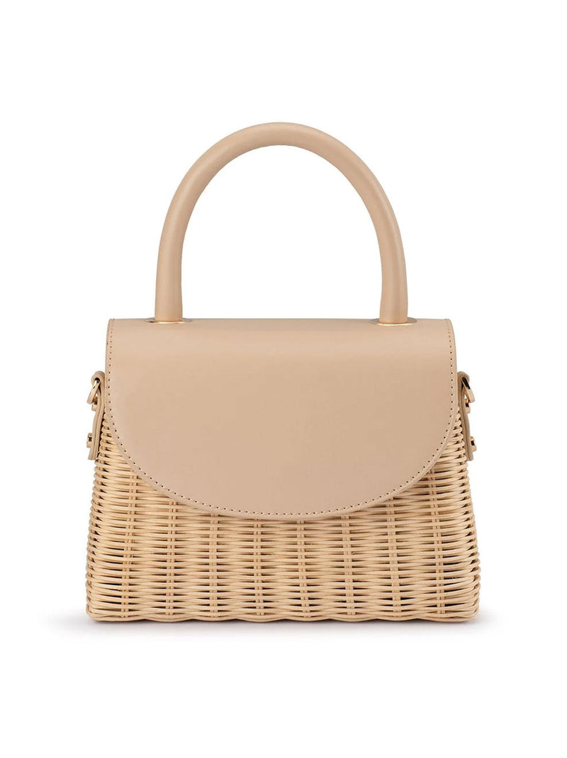 OLGA BERG ELLE WICKER BAG