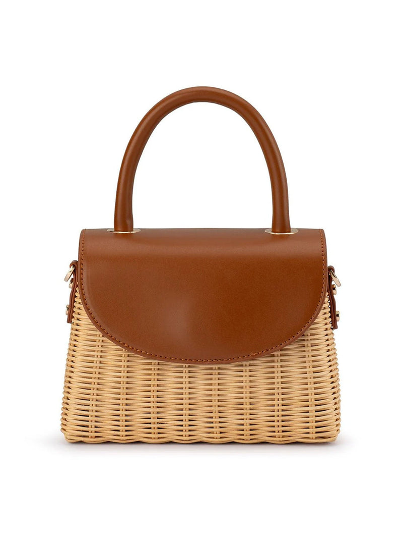 OLGA BERG ELLE WICKER BAG