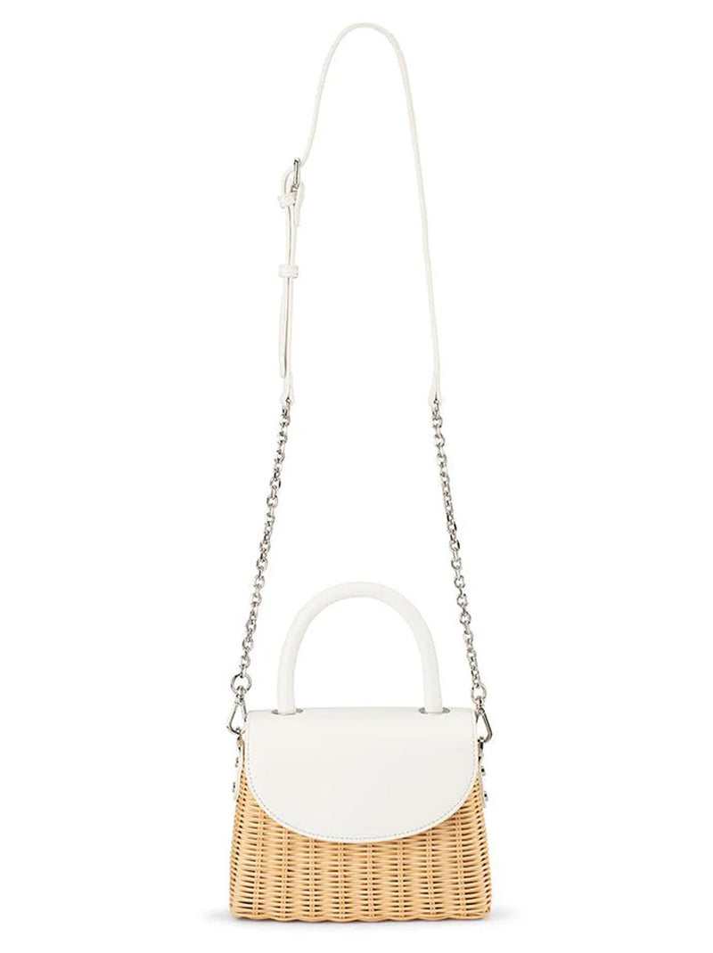 OLGA BERG ELLE WICKER BAG