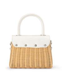 OLGA BERG ELLE WICKER BAG