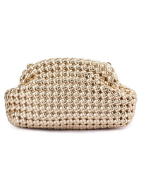 OLGA BERG EVERLY HAND WOVEN CLUTCH