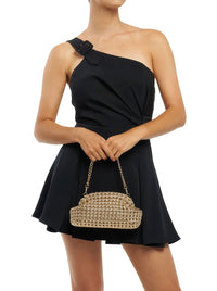 OLGA BERG EVERLY HAND WOVEN CLUTCH