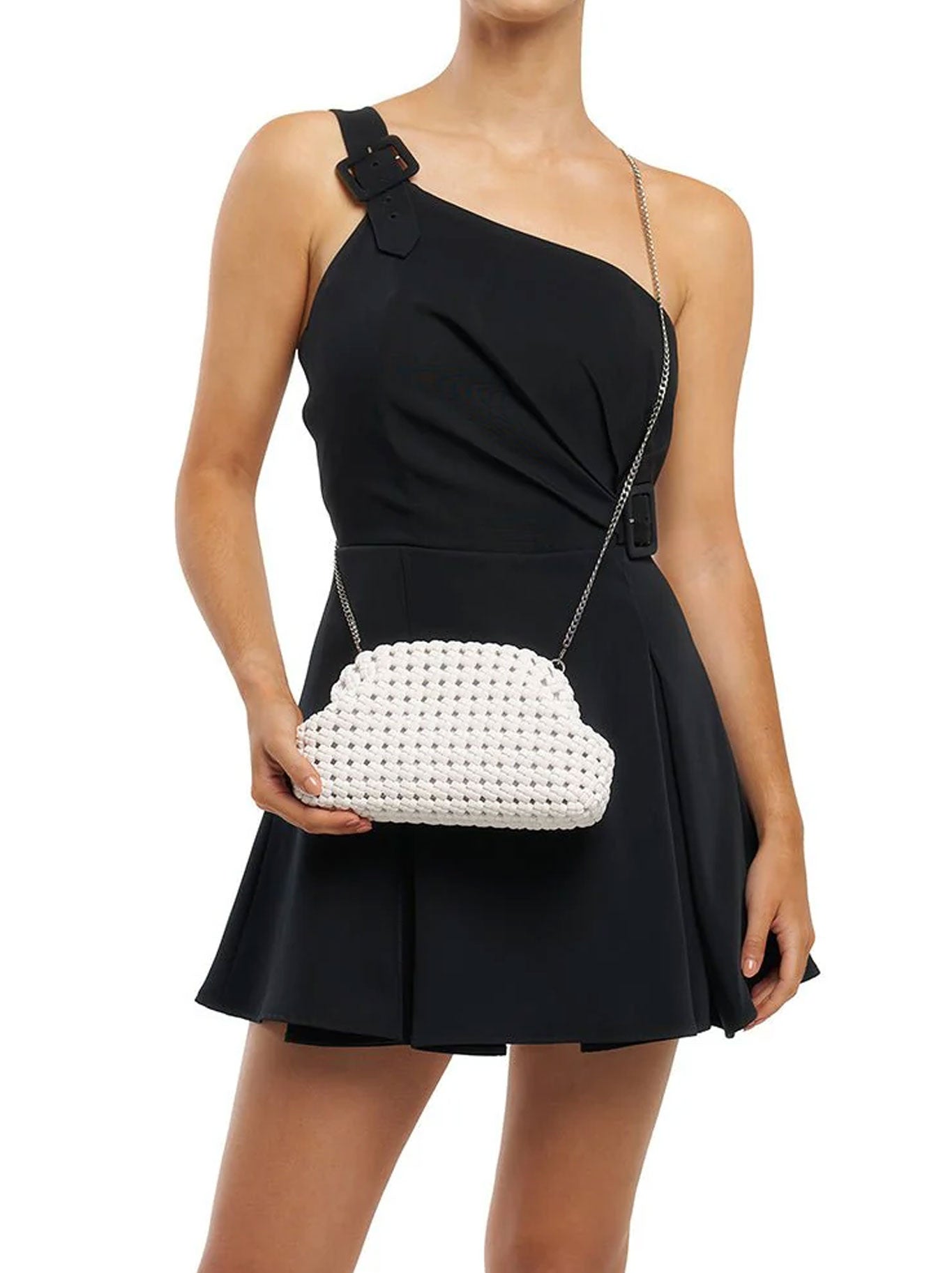 OLGA BERG EVERLY HAND WOVEN CLUTCH