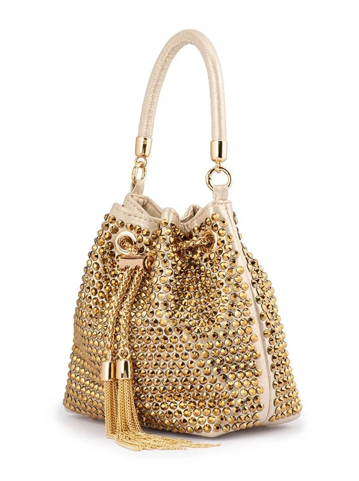 OLGA BERG SANTORINI STUDDED HOTFIX POUCH