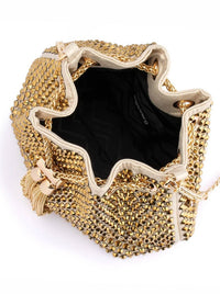OLGA BERG SANTORINI STUDDED HOTFIX POUCH