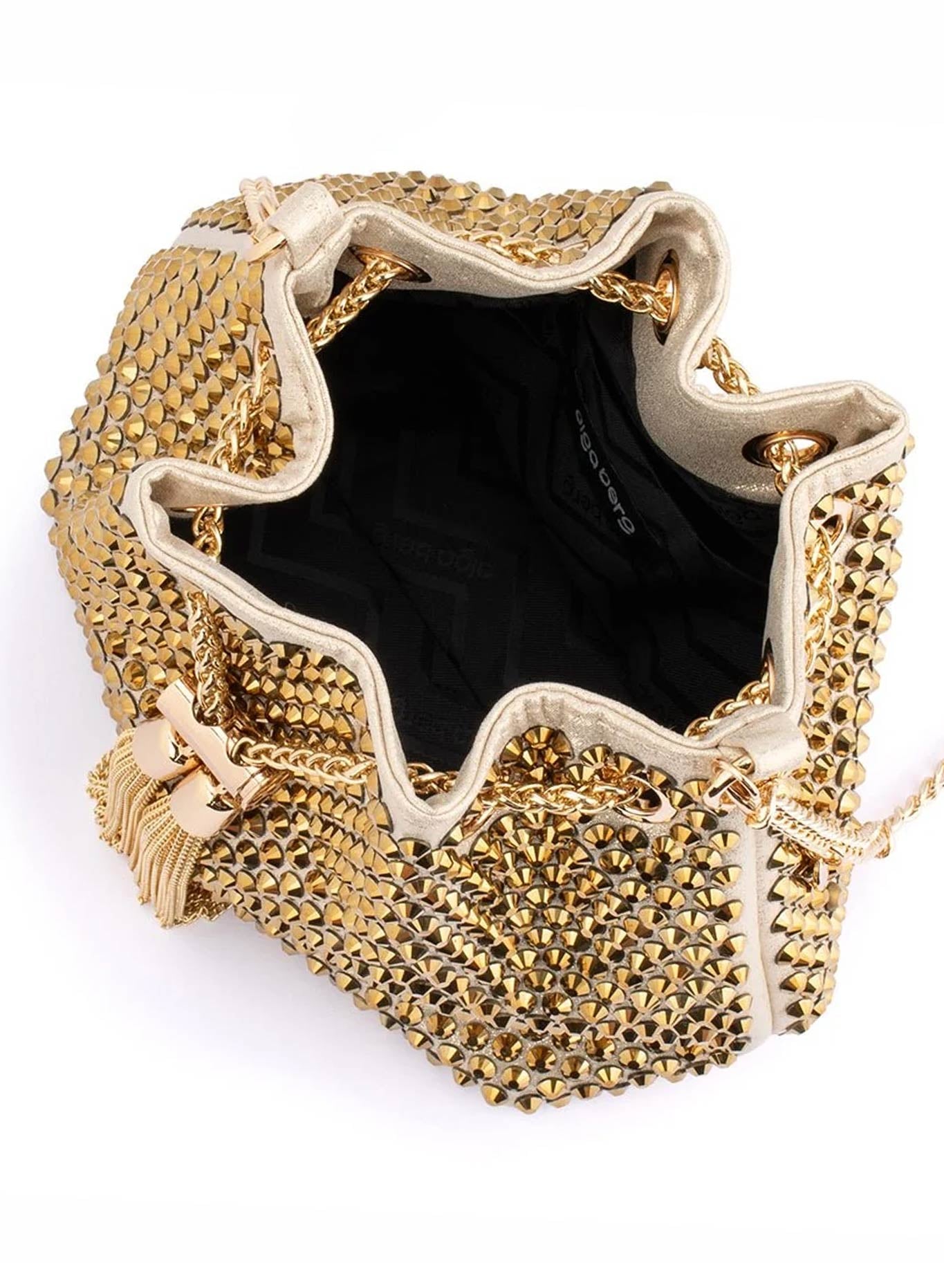 OLGA BERG SANTORINI STUDDED HOTFIX POUCH