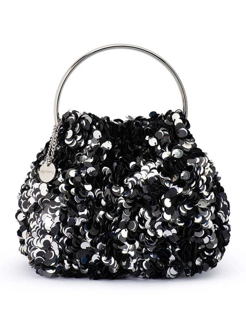 OLGA BERG SHARMA SEQUIN POUCH