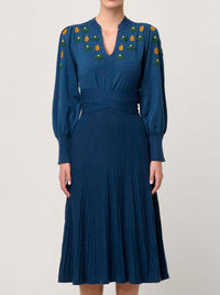 ONCE WAS AMOR BELTED KNIT DRESS