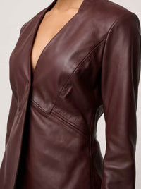 ONCE WAS CALYPSO LEATHER BLAZER