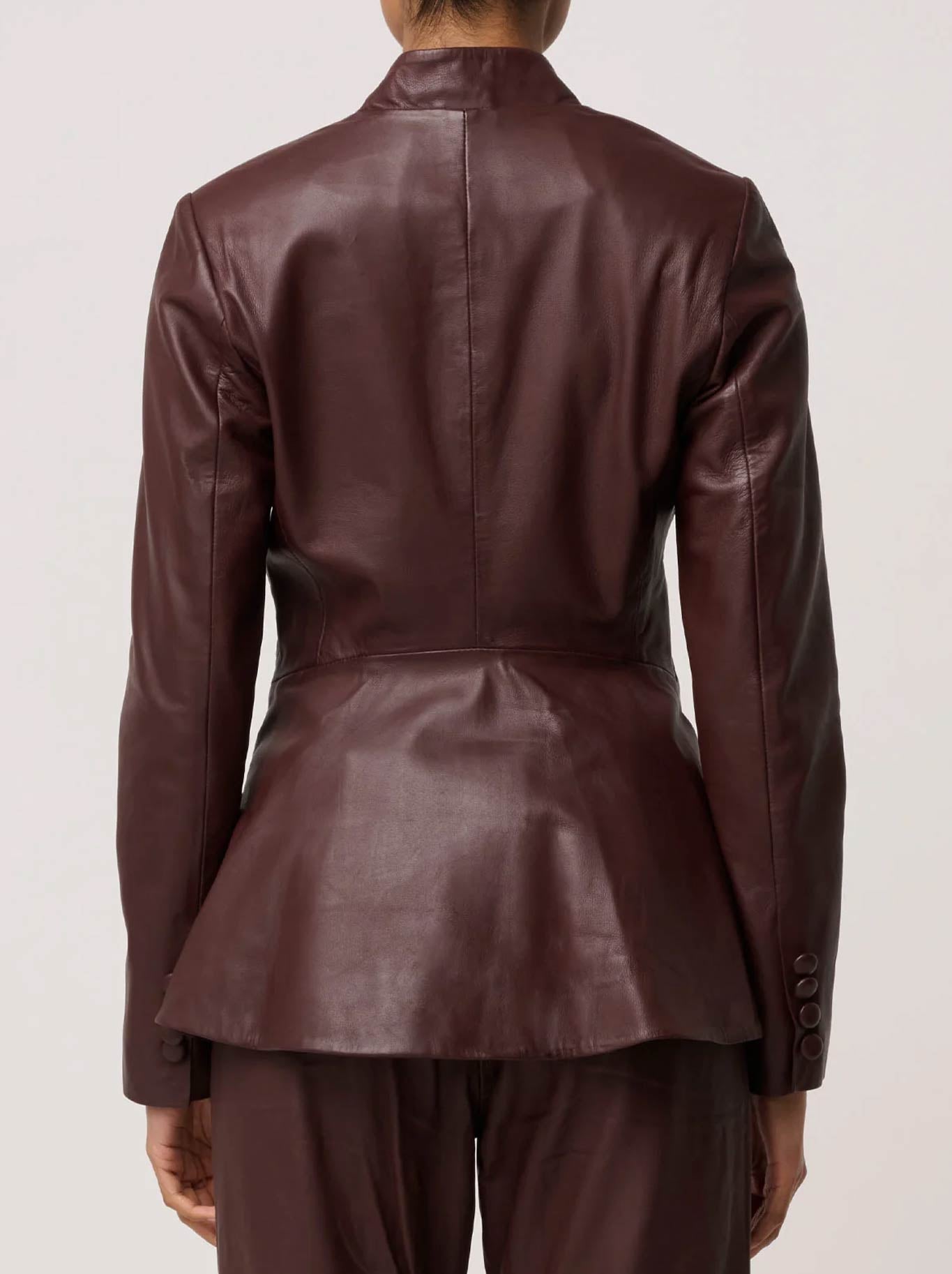 ONCE WAS CALYPSO LEATHER BLAZER