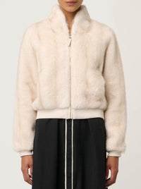 ONCE WAS CHRYSTA FAUX FUR BOMBER