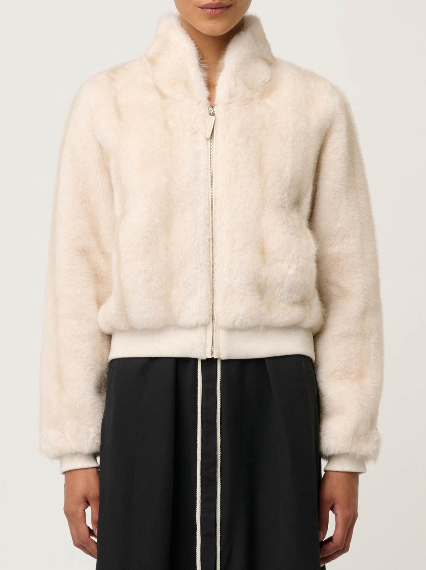 ONCE WAS CHRYSTA FAUX FUR BOMBER