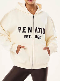 P.E NATION PHANTOM ZIP-THRU HOODIE