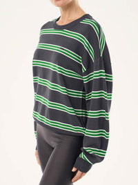 P.E NATION RETREAT STRIPE SWEATER