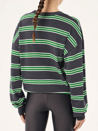 P.E NATION RETREAT STRIPE SWEATER