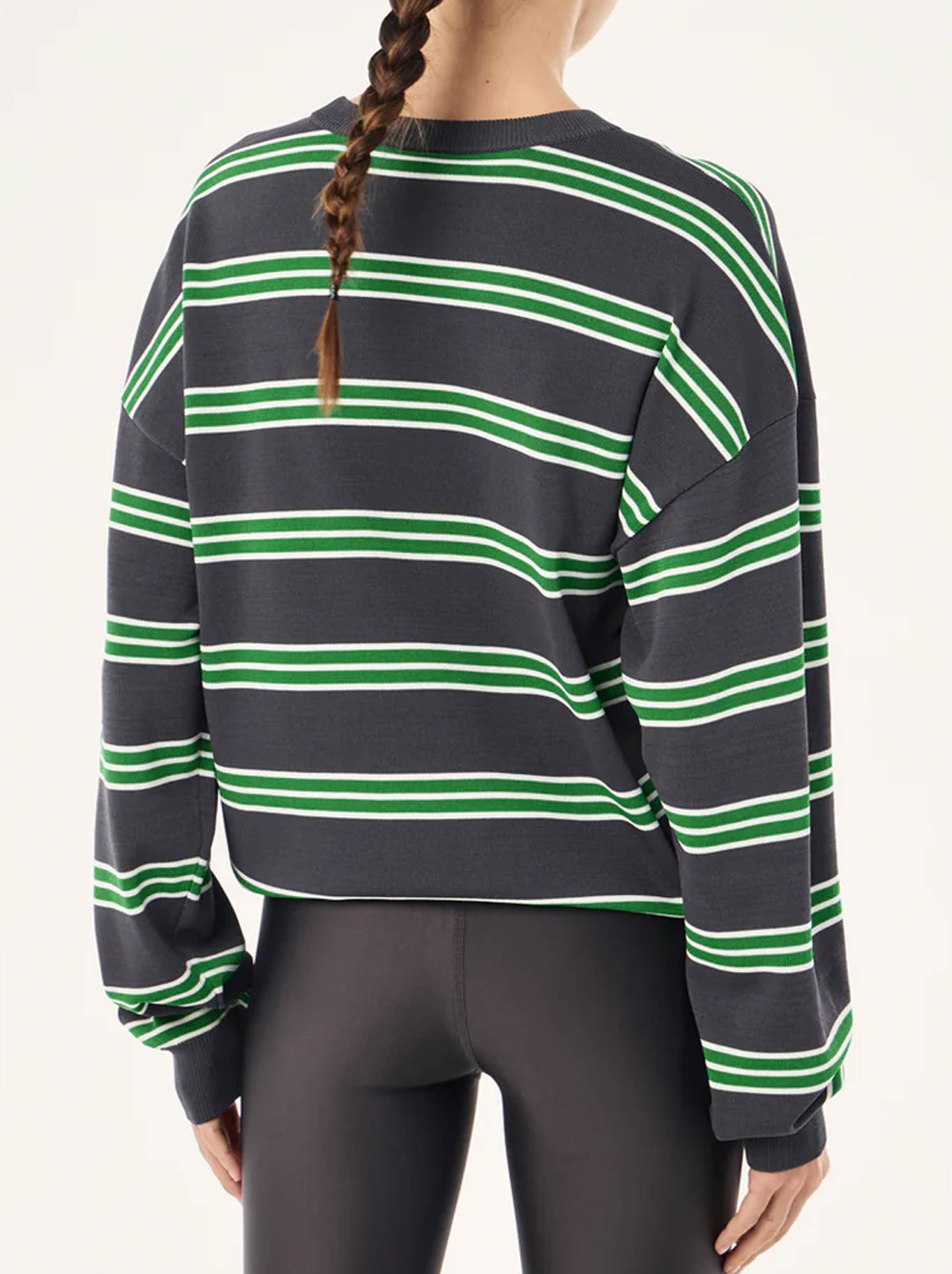 P.E NATION RETREAT STRIPE SWEATER