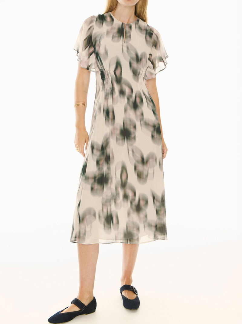 POL ELISE RUFFLE SLEEVE DRESS