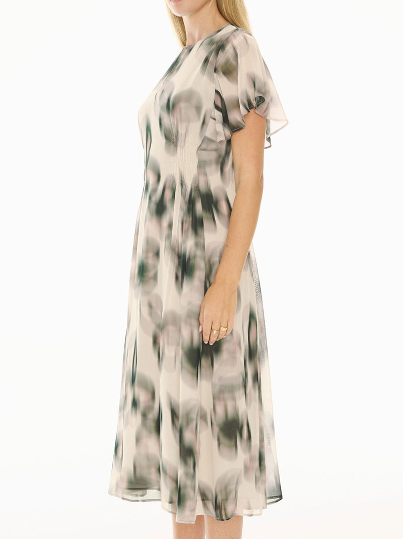 POL ELISE RUFFLE SLEEVE DRESS