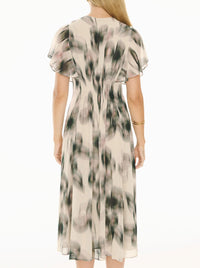 POL ELISE RUFFLE SLEEVE DRESS