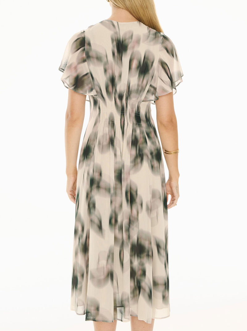 POL ELISE RUFFLE SLEEVE DRESS