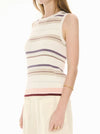 POL FEY MULTI STRIPE RIBBED TANK