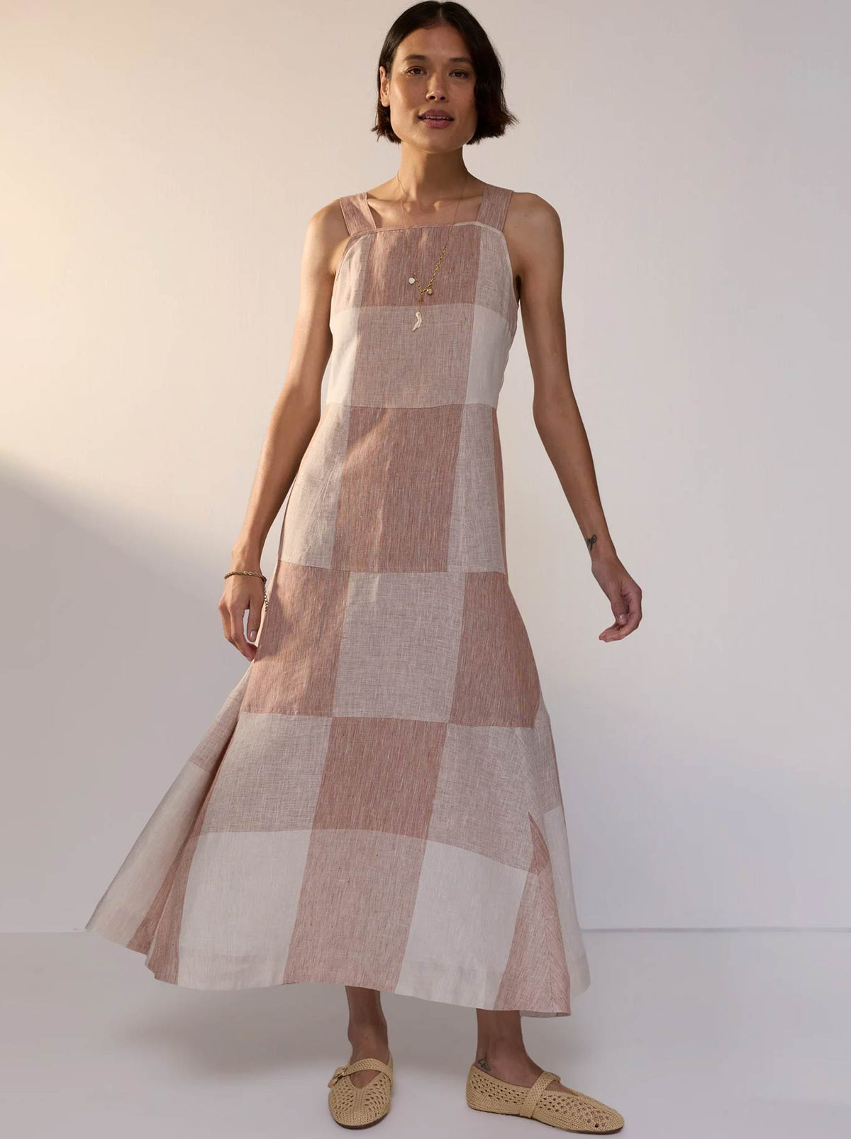 POL NIXIE GINGHAM DRESS