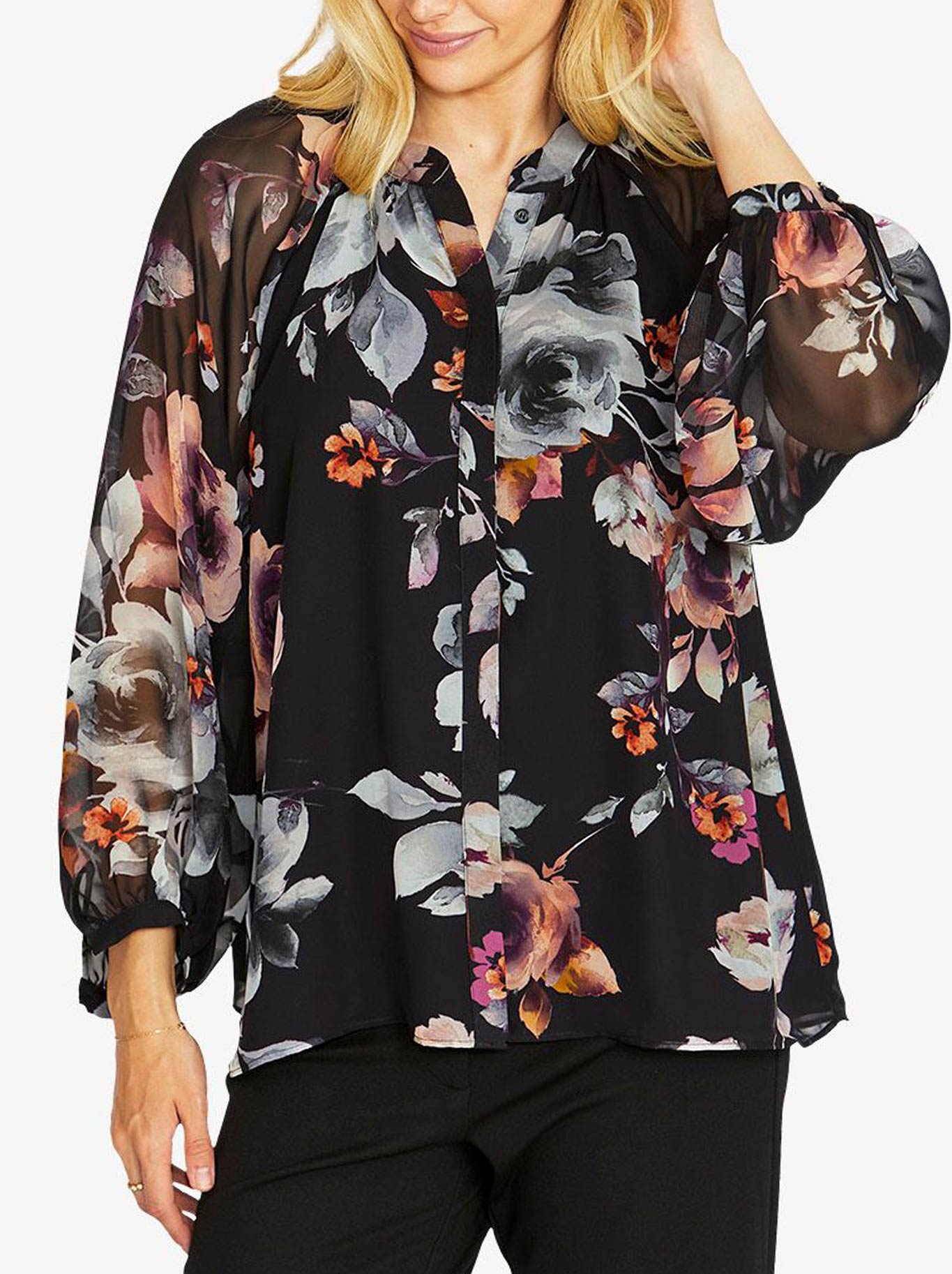 PINGPONG PORCELAIN FLORAL BLOUSE