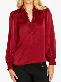 PINGPONG NEESE SHIRRED BLOUSE