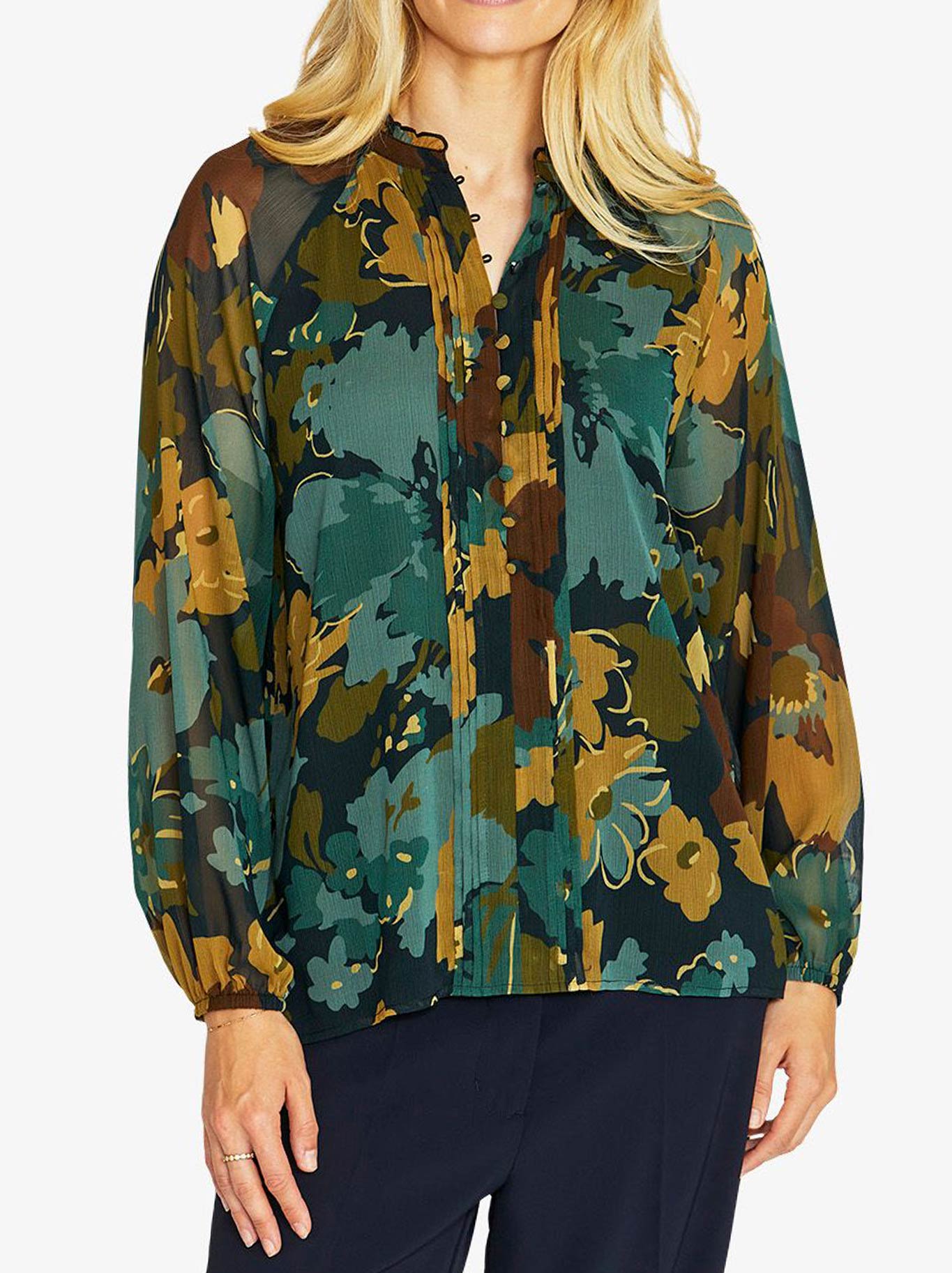 PINGPONG MIDNIGHT BOTANICA BLOUSE