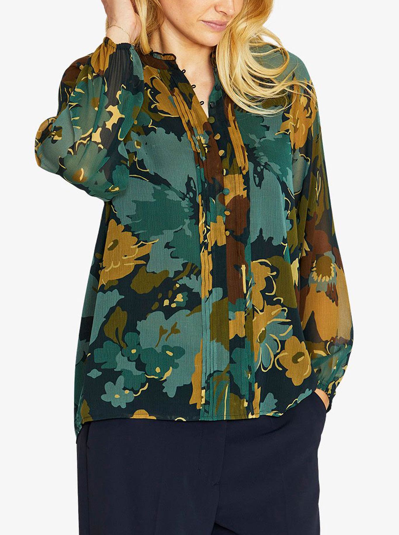 PINGPONG MIDNIGHT BOTANICA BLOUSE