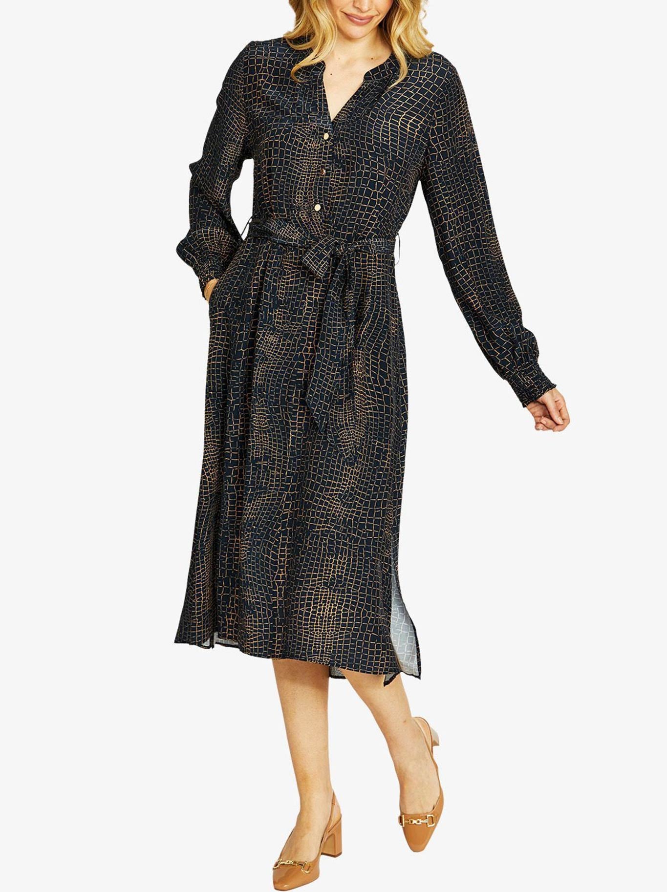 PINGPONG ALLIGATOR MIDI DRESS