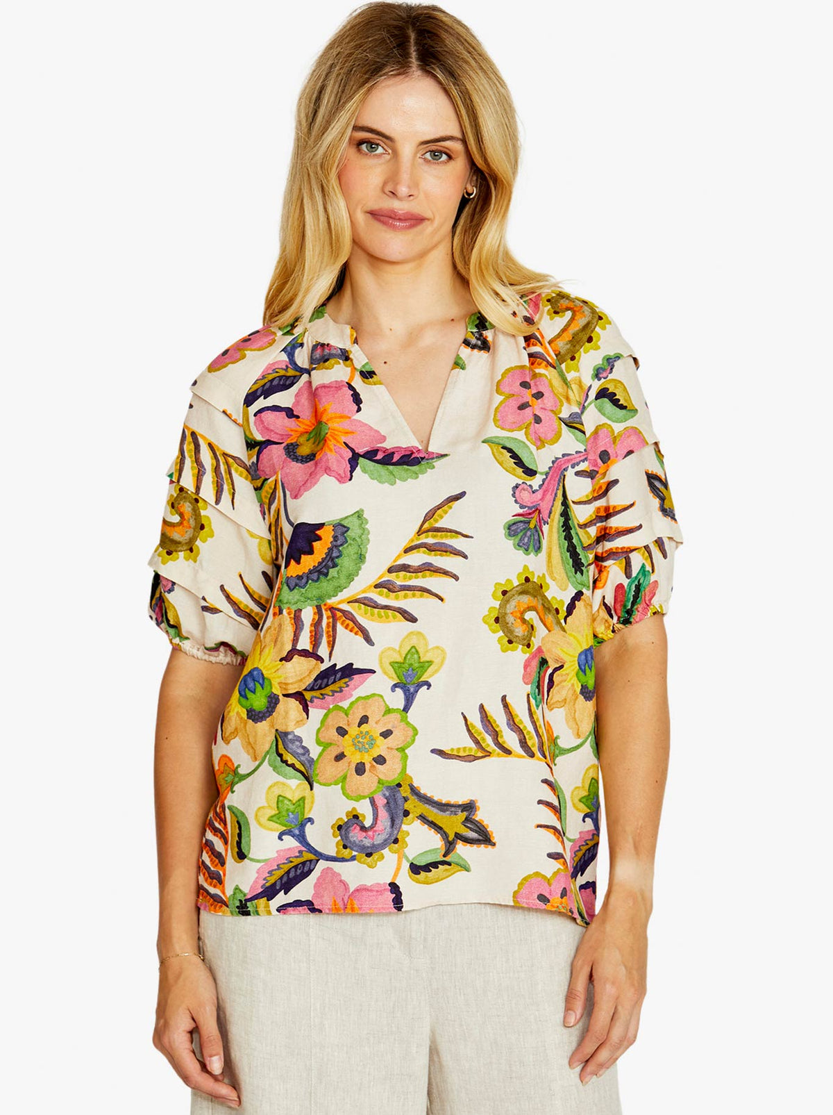 PINGPONG AUDREY GATHER BLOUSE