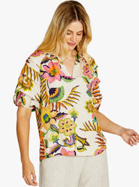 PINGPONG AUDREY GATHER BLOUSE