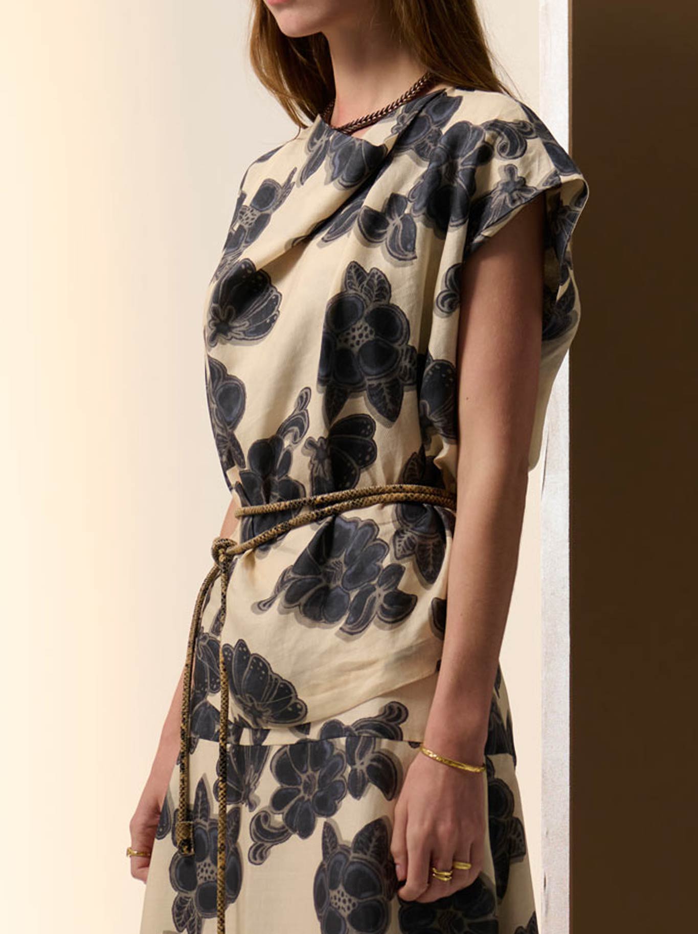 POL AMARA DRAPED TOP