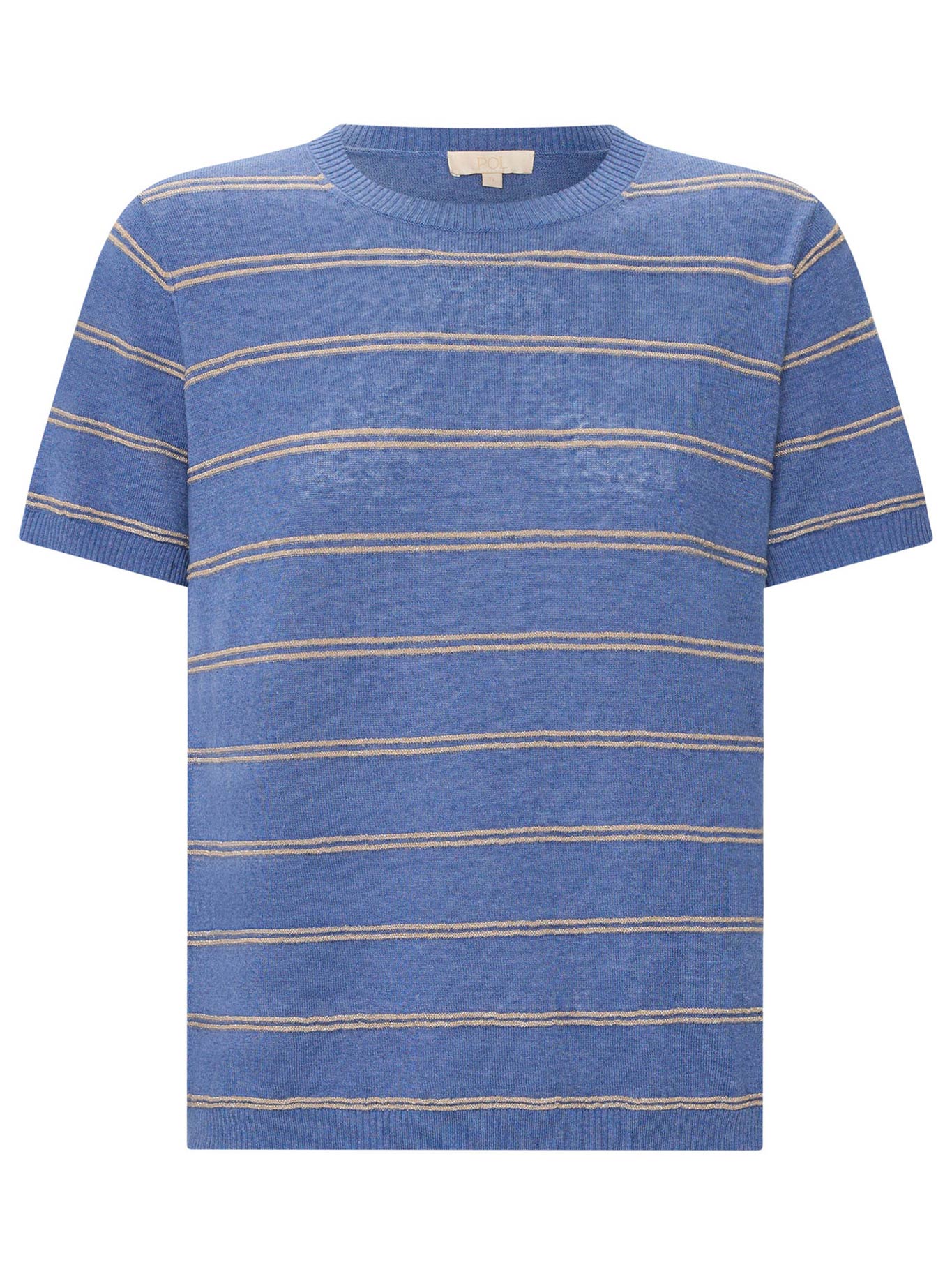 POL SABLE LUREX STRIPE TEE
