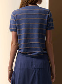 POL SABLE LUREX STRIPE TEE