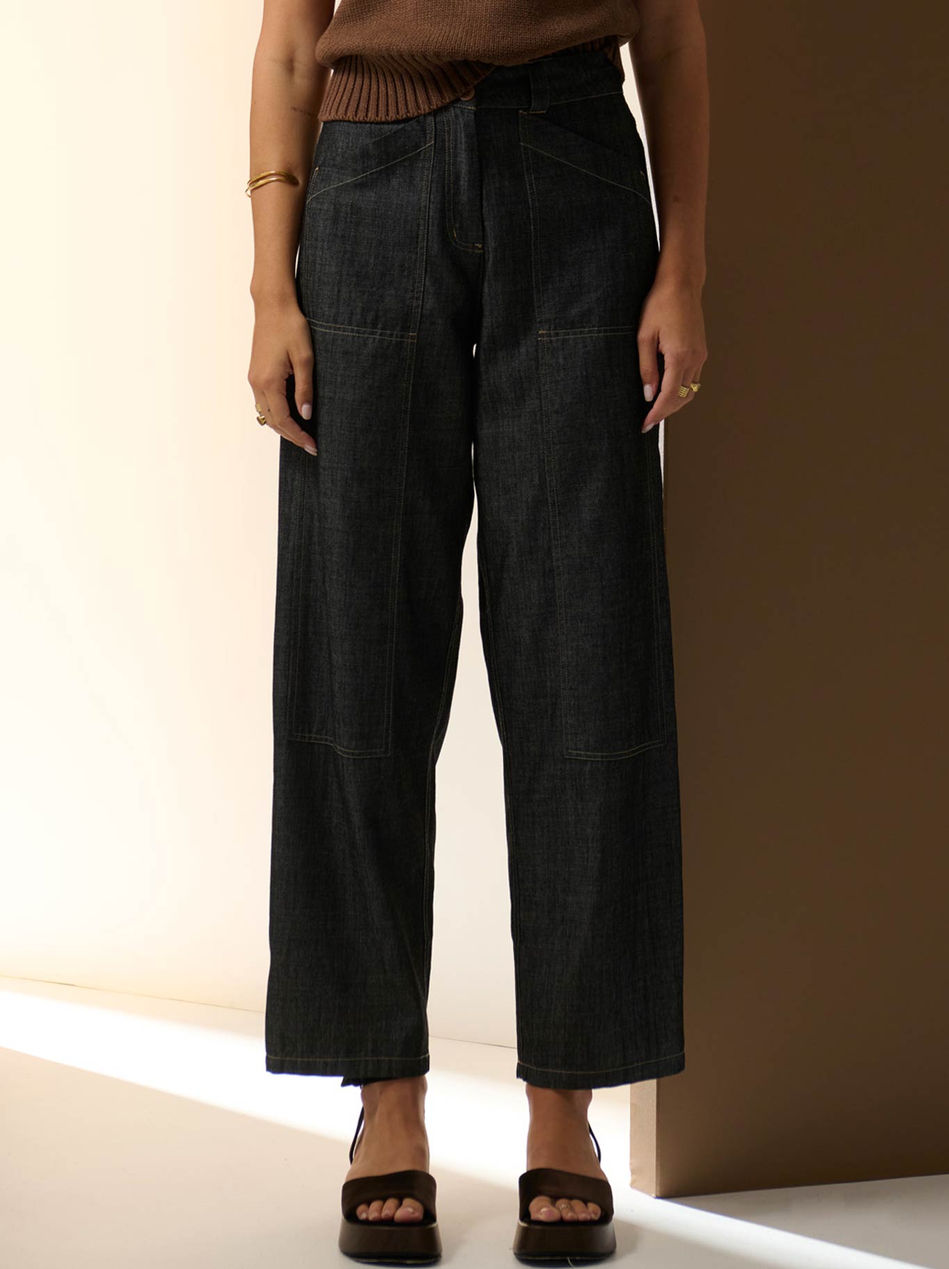 POL MUHLE DENIM BARREL PANT