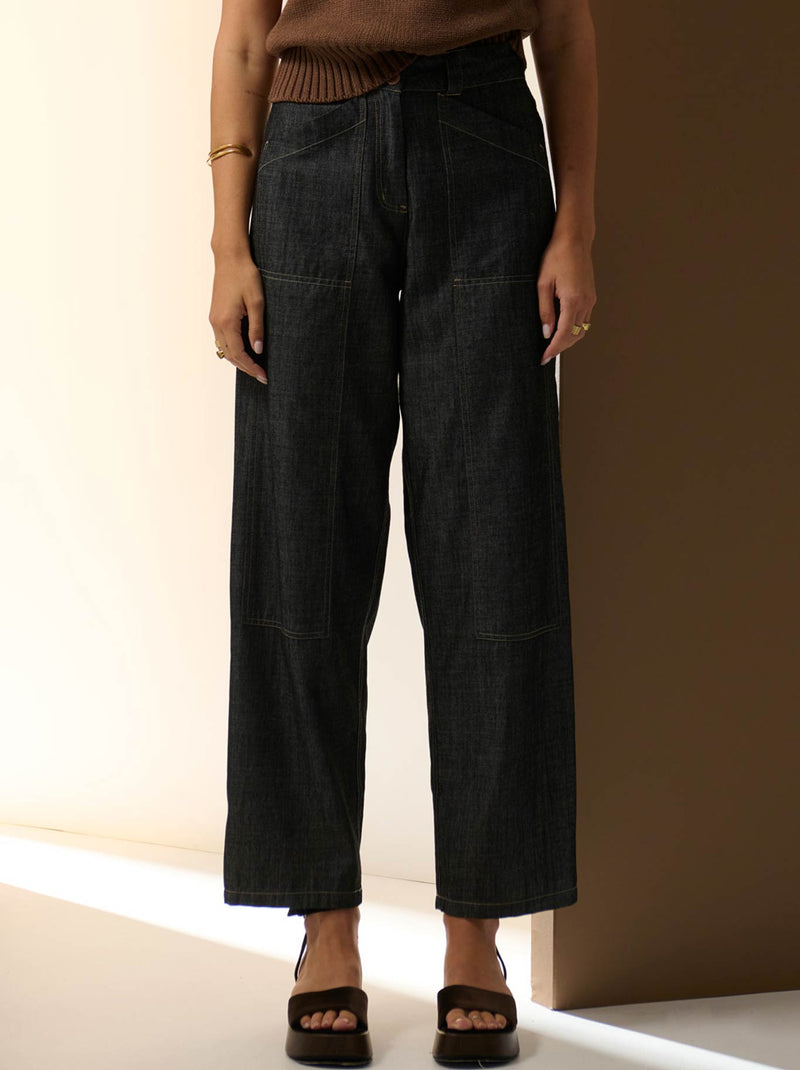 POL MUHLE DENIM BARREL PANT