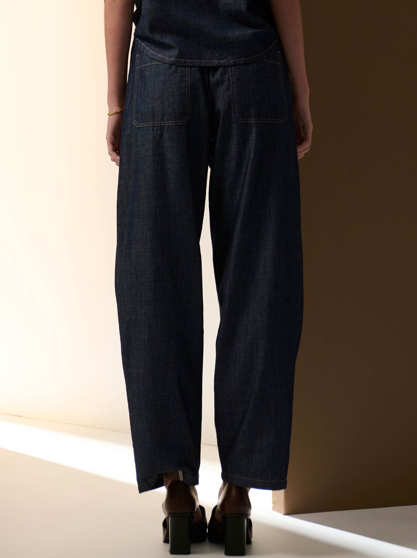 POL MUHLE DENIM BARREL PANT