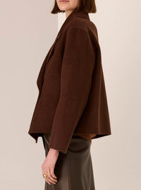 POL COHEN CROPPED WOOL COAT