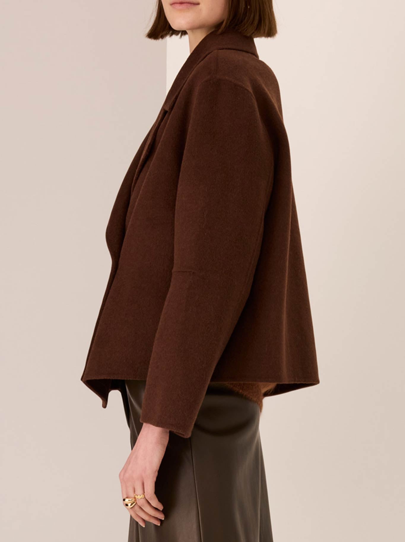 POL COHEN CROPPED WOOL COAT